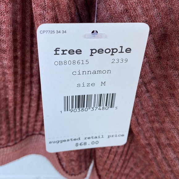 NWT FREE PEOPLE WE THE FREE Cinnamon Thermal
Waffle Knit Boho Top Size M - Picture 5 of 15